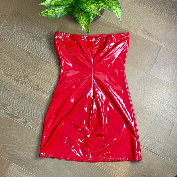 Tiger Mist Red pleather dress. Size M. - Picture 2 of 7